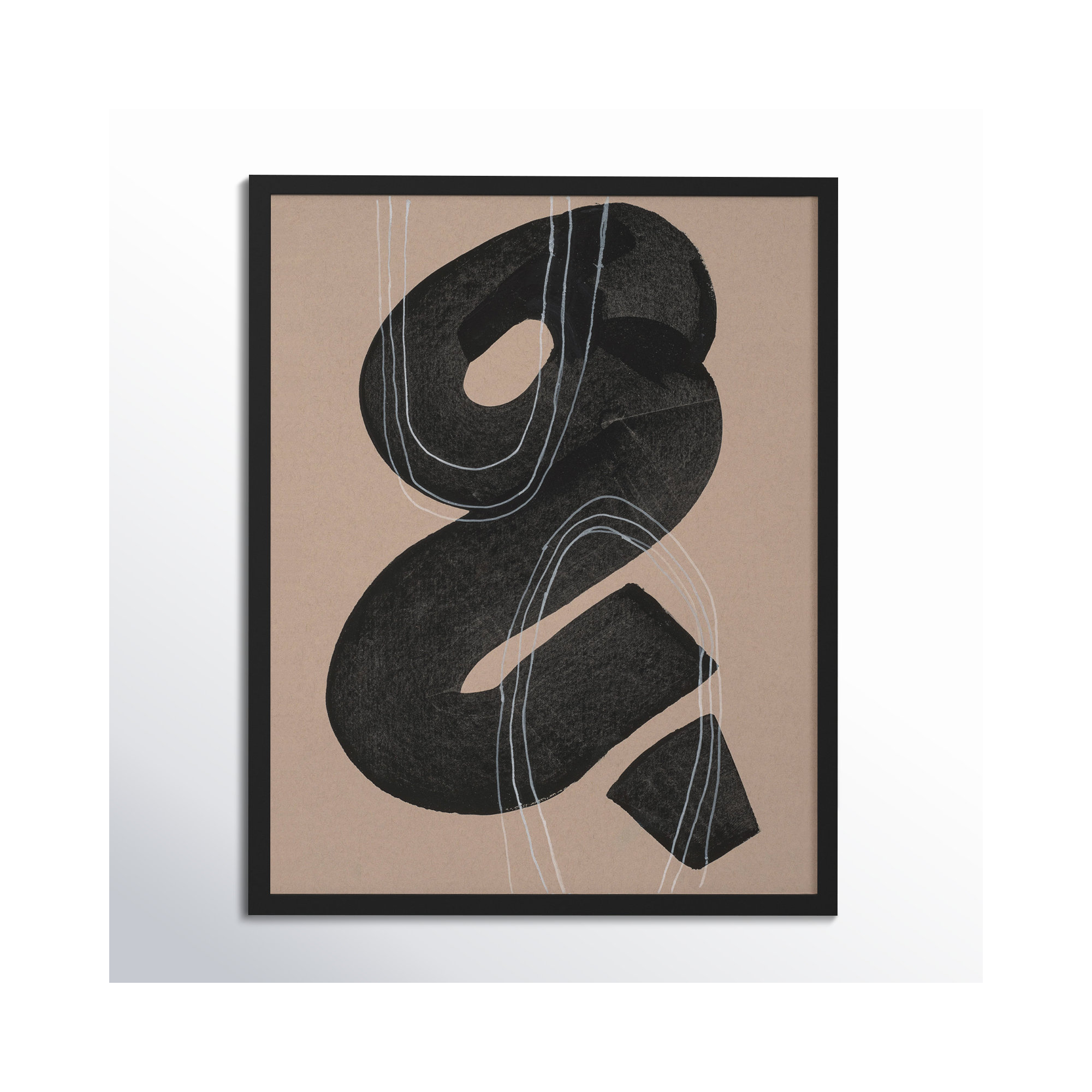 Free Form 5 by Andrea Stokes, 20" H x 16" W x 1.25" D, Black Framed