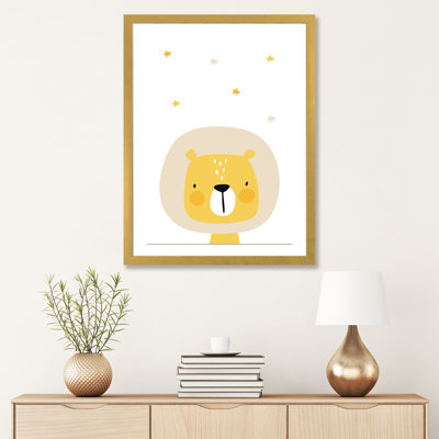 Lion avec étoiles - impression d'art graphique