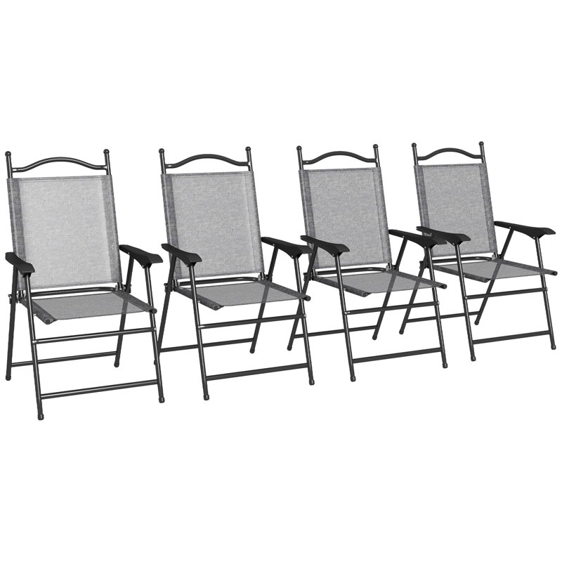 Chaises de patio pliantes Outsunny, Gris