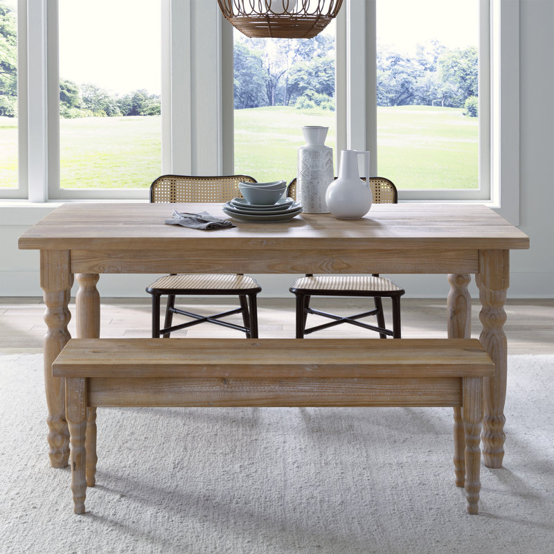 Valerie Solid Wood Bench, Driftwood