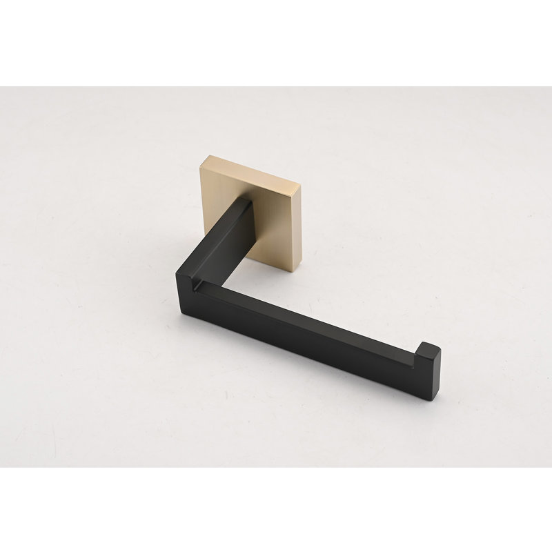 Bathroom 4 Hardware Package - Modern Style With Concealed Mounting Points. High-Grade Stainless Steel, Resists Corrosion & Rust. Scratch- Durability. Convenience. Gold + Matte Black Sophistication.