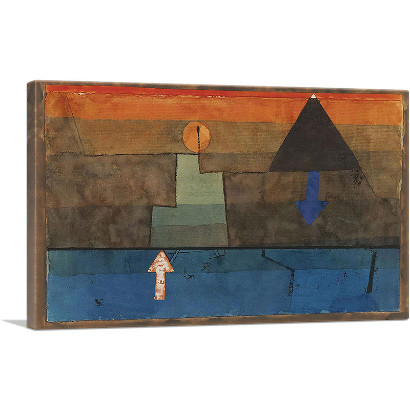 1924 par Paul Klee - reproduction d'art sur toile tendue, H 12 po x l 18 po x P 0,75 po