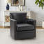 Fauteuil club pivotant en cuir véritable Arsim-897472072