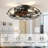 20" Low Profile Caged Flush Mount Ceiling Fan With Light And Remote Control, 6-Speed Reversible-1443050604