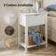 Table de bout moderne minimaliste avec tablette de rangement ouverte-1753110628
