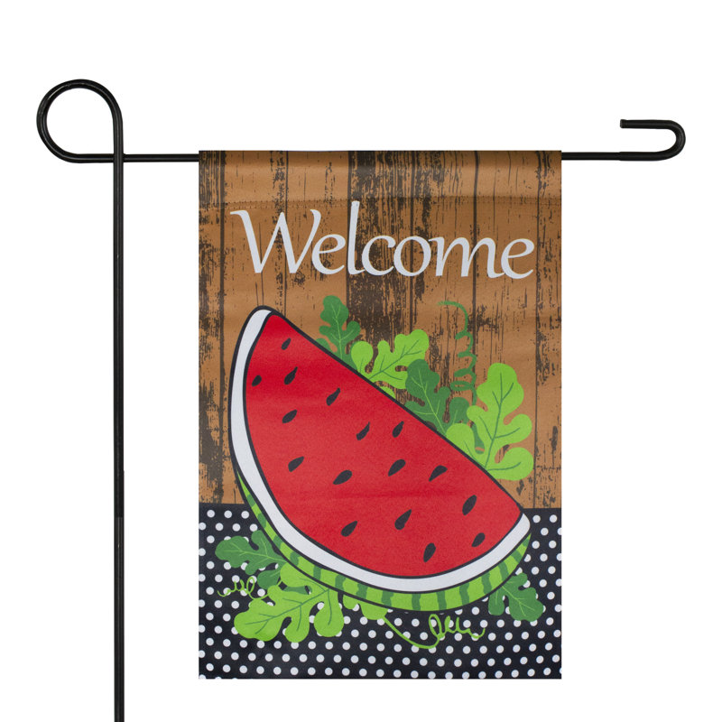 Drapeau extérieur Welcome Watermelon Slice Spring, H 18 po x l 12,5 po