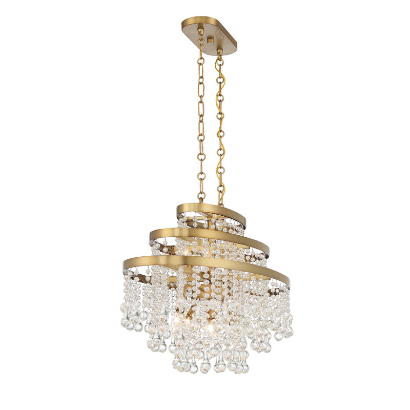Lustre ovale 10 lumières en laiton chaud Luna