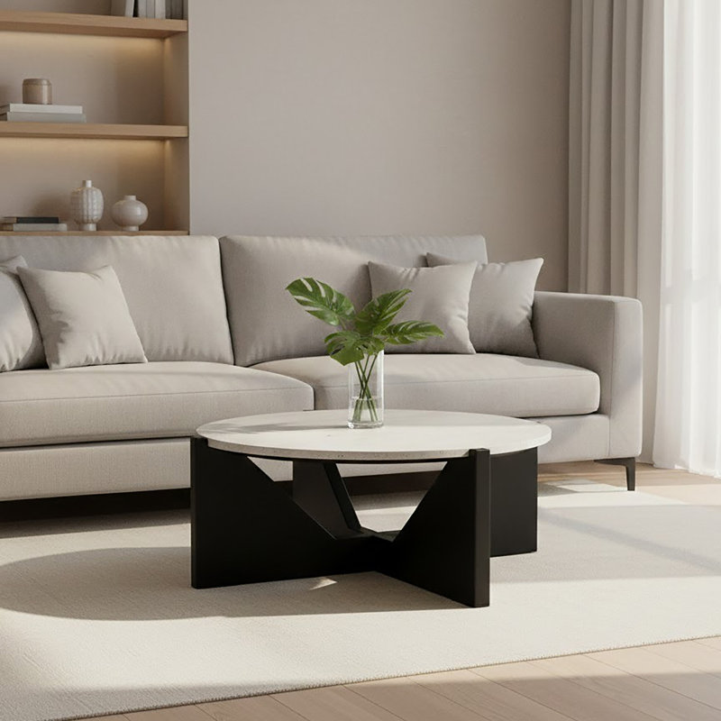 Cross Legs Coffee Table, Black