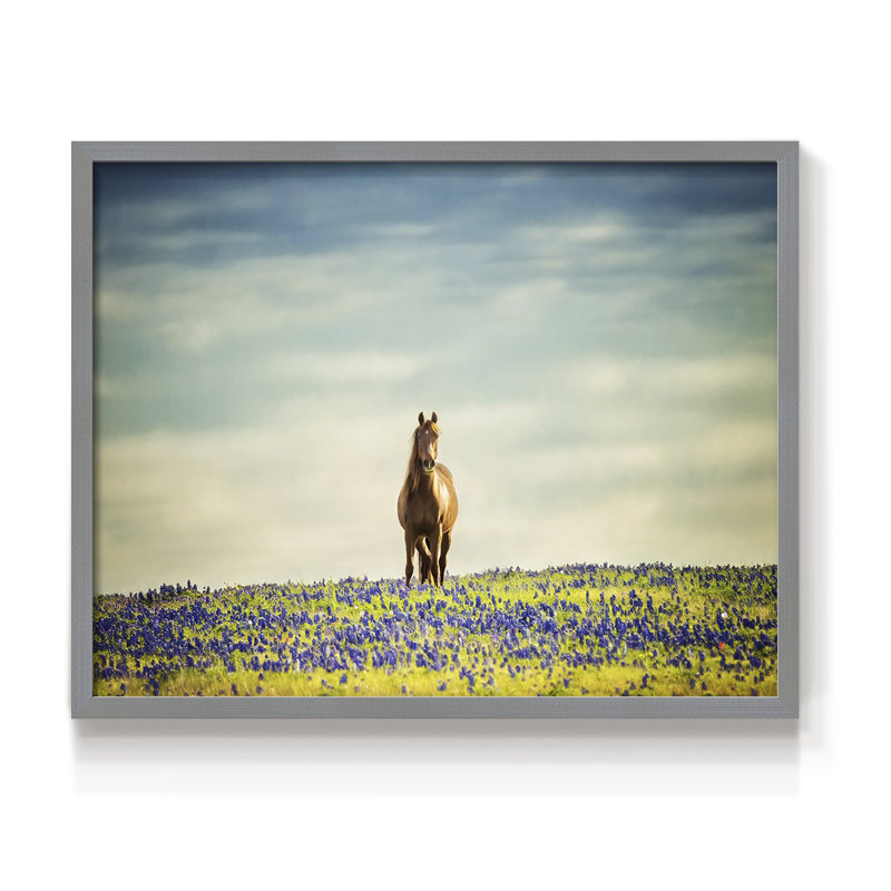 Sunlit Midwest II -Framed Print - Restickable, H 22 po x l 28 po, Gris