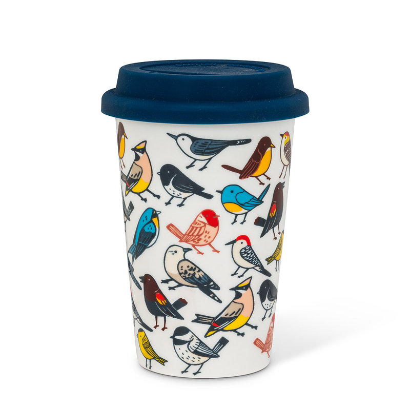 Gobelet de voyage 12 oz Allover Birds Takeaway