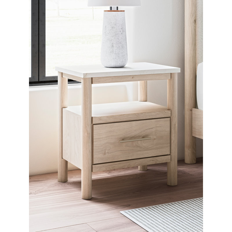 Table de chevet Brenli, Beige