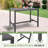 Outdoor Patio Counter Height Bar Table, 47" Rectangle For Patio, Garden, Yard, Balcony, Poolside (grey, 47'')-619977643-619977642