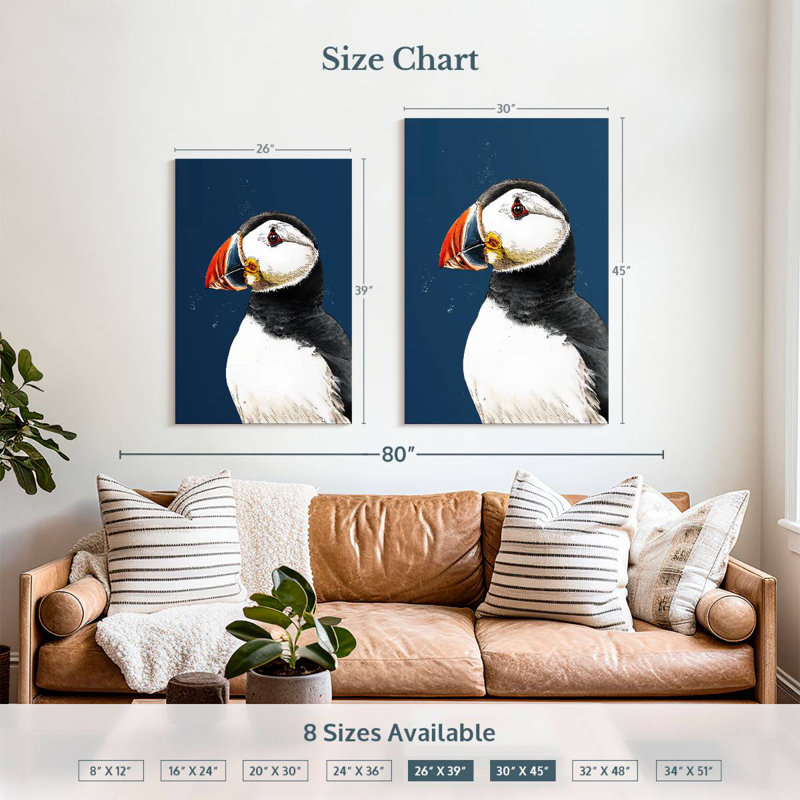 Brampt Clive The Puffin, 39" H x 26" W