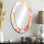 Pink And Gold Tessellations I - Gold Modern Oval Wall Mirror