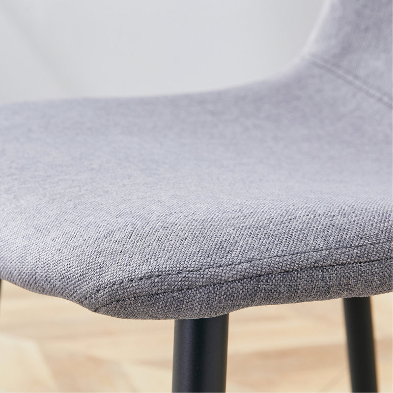 Ensemble de table et de chaises. Plateforme de levage multifonctionnelle minimaliste moderne, bureau en panneau de fibres à densité moyenne, pieds en métal. Jumelé à 4 chaises.