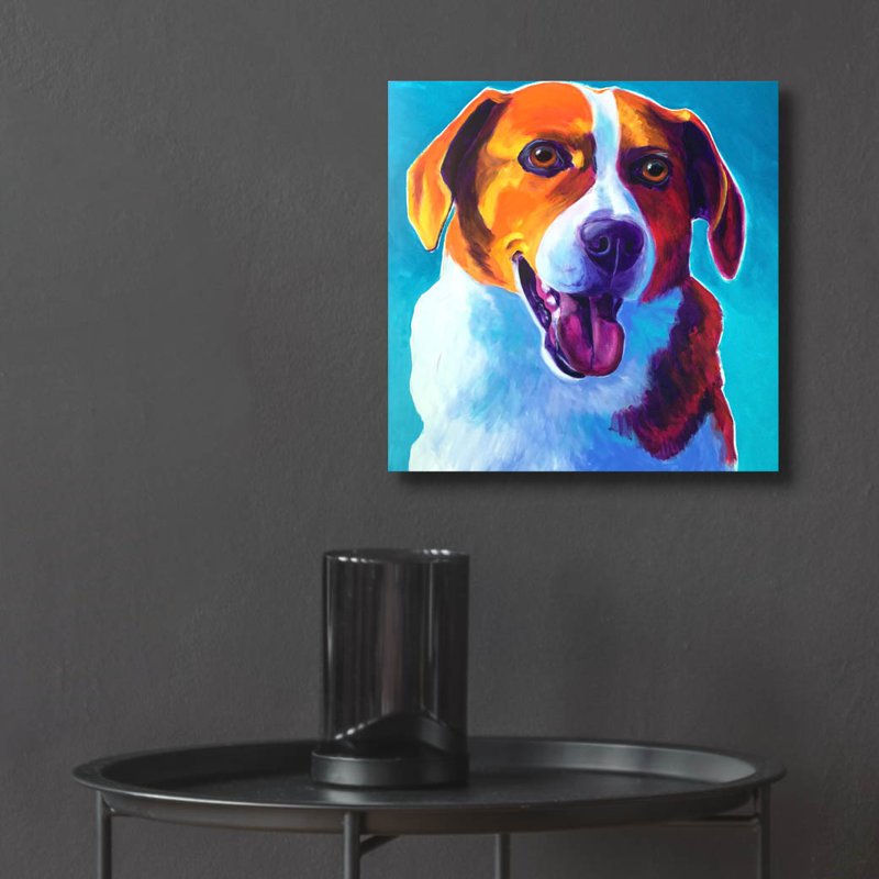 «Beagle - Penny» par Dawg Painter, H 12 po x l 12 po x P 0,13 po