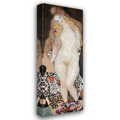 "Adam et Eve" par Gustav Klimt - Toile tendue avec châssis