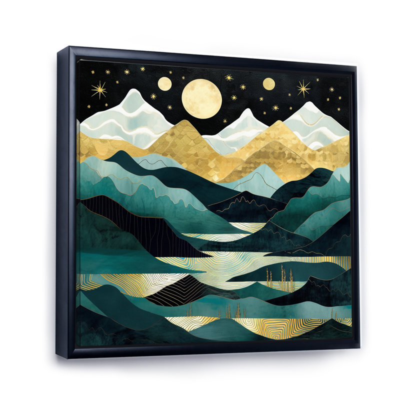 Mountain Nature's Roar II sur toile, H 24 po x l 24 po x P 1 po, Cadre flottant noir