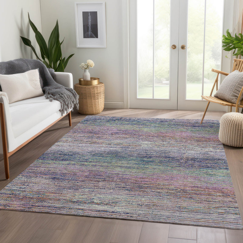 Tapis rosé intérieur / extérieur lavable en machine Christain ACN1265, Rectangle 2 pi 6 po x 3 pi 10 po