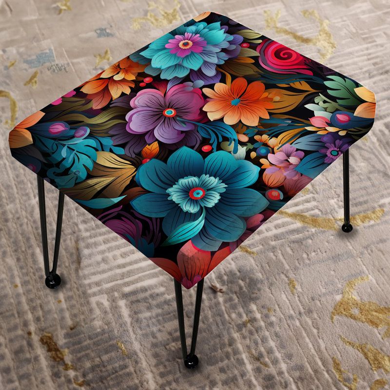 Eclectic Mandala Boho Pattern - Paisley Rectangle Ottoman