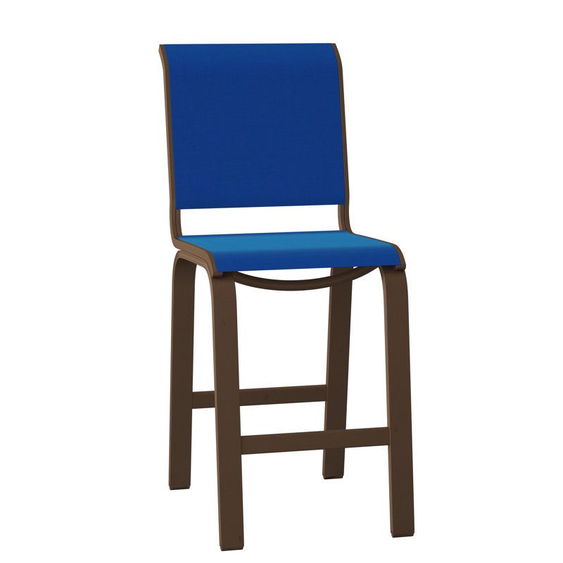 Tabouret de bar 26 po Holna, Kona texturé, Bleu pacifique 28D