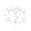 Table d'appoint, 2 niveaux, table de bout, table d'appoint, carré, table de chevet, chambre à coucher, lampe, placage brun, traditionnel