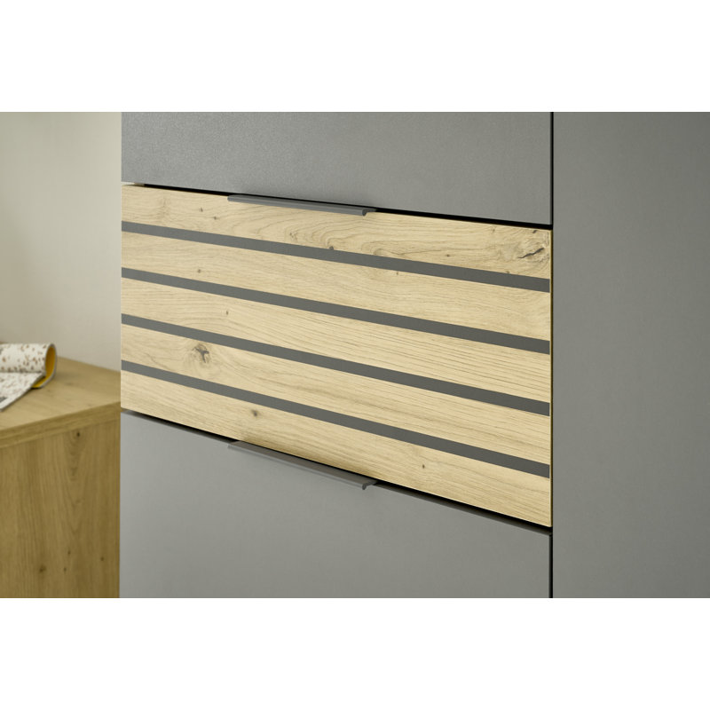 Wardrobe Tall Cabinet Maliyka, Grey