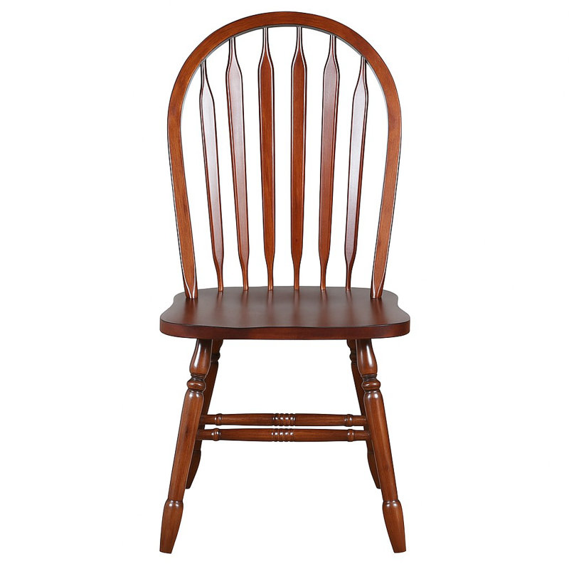 Azizi 18'' H Solid Wood Side Chair, Chestnut