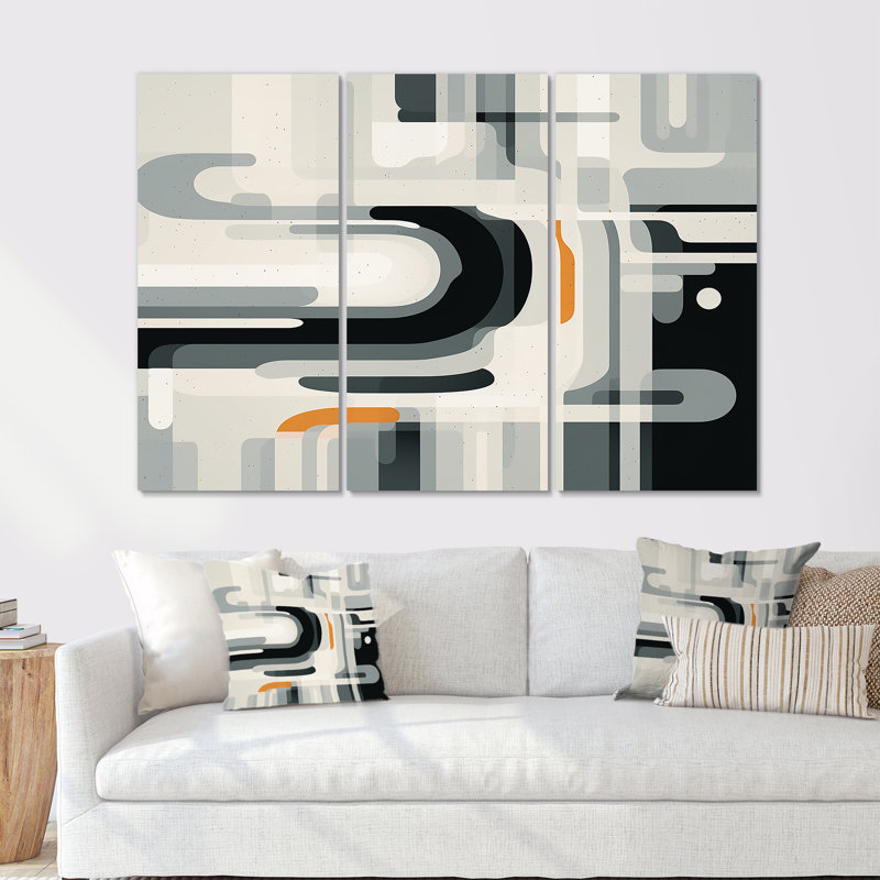 Cuda - Minimalisme, ensemble d'art mural, H 28 po x l 36 po x P 1 po, Toile tendue