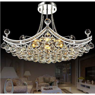 Lustre empire unique à 6 lumières avec accents de cristal Bixton