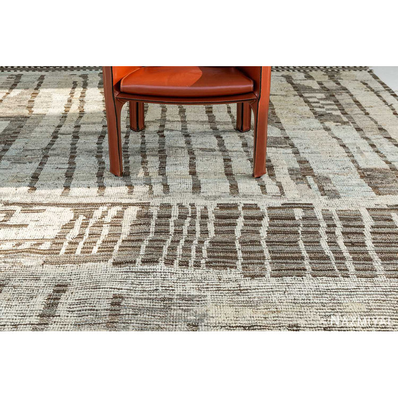 Tapis ivoire moderne gris délavé