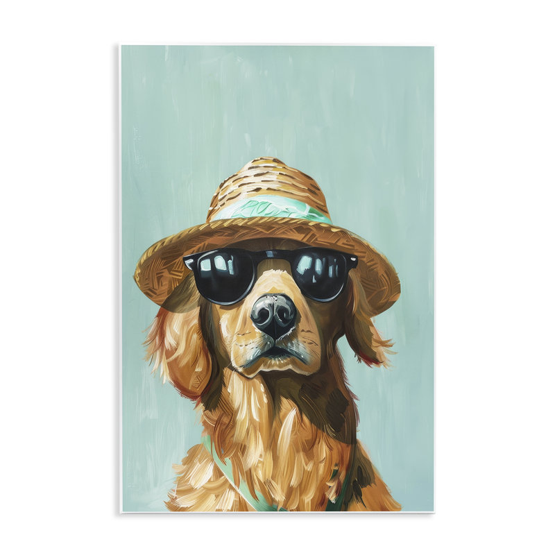 "Beach Ready Dog" par Petals Prints Design, H 15 po x l 10 po