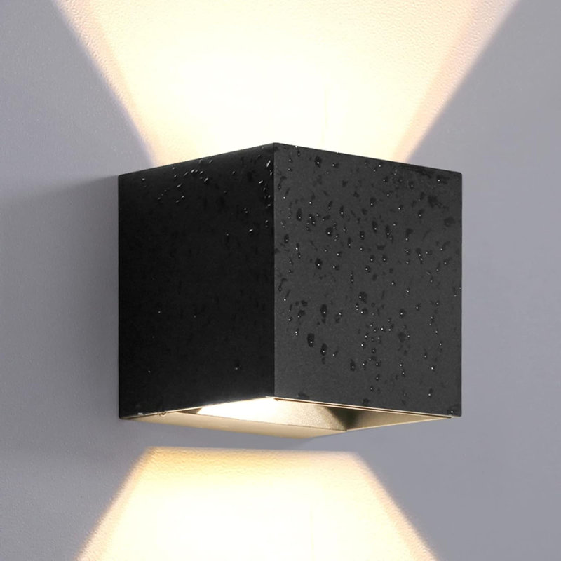 Matte Black 10cm H Outdoor Sconce