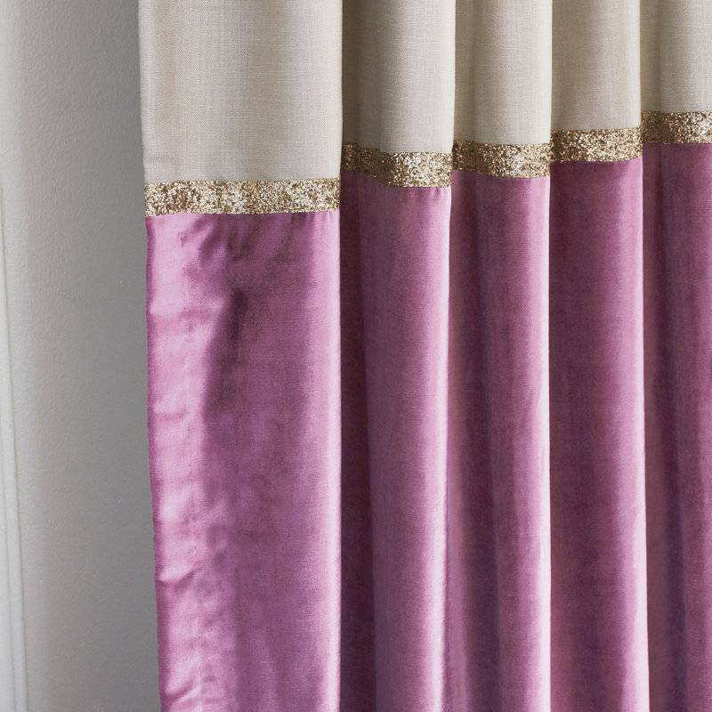 Valentina Room Darkening Curtain Single Panel, 48" W x 108" L