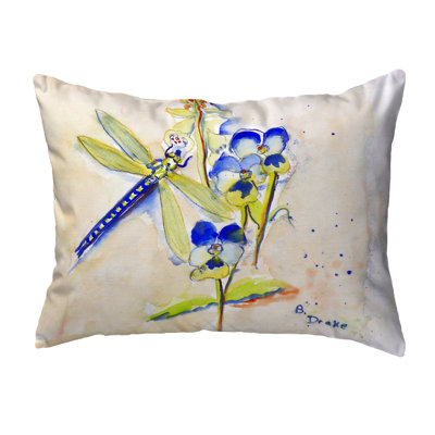 Dragonfly Dragonfly Outdoor Rectangular Throw Pillow