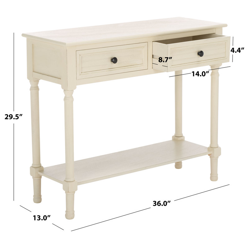 Amondre 36'' Console Table, Distressed White