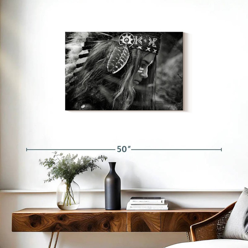 Lelar Native American Muse, 20" H x 30" W
