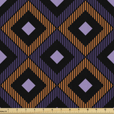 Diamond Hatching Lines Fabric