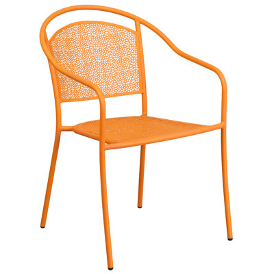 Chanea Curved Back Steel Patio Arm Chair