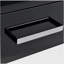Bureau 2 tiroirs noir brillant et chrome