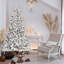 Arbre de Noël floqué avec support en métal-172380287-172380265