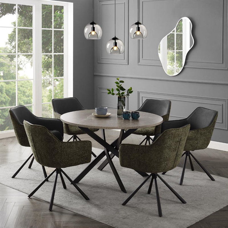Copemish 6 - Person Dining Set, Green/Gray