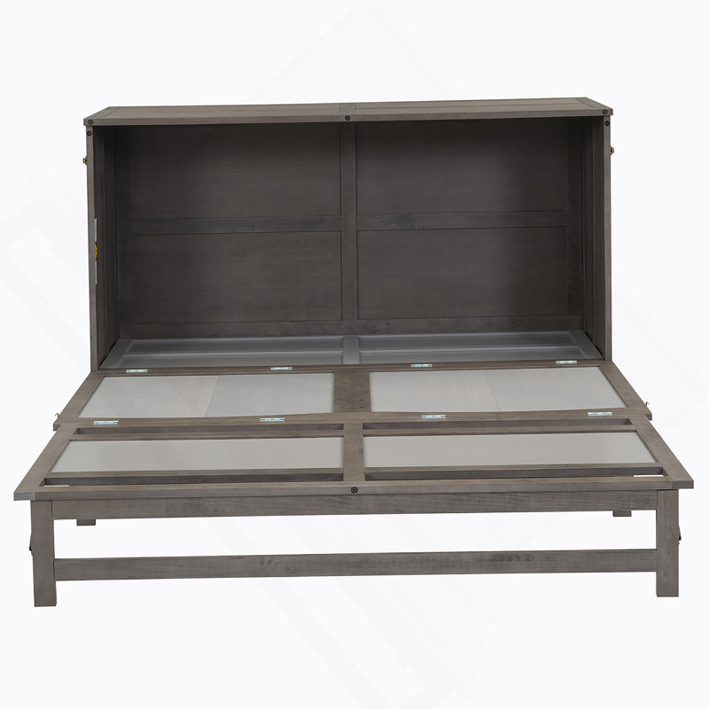 Lit escamotable avec station de charge intégrée, Antique Brown