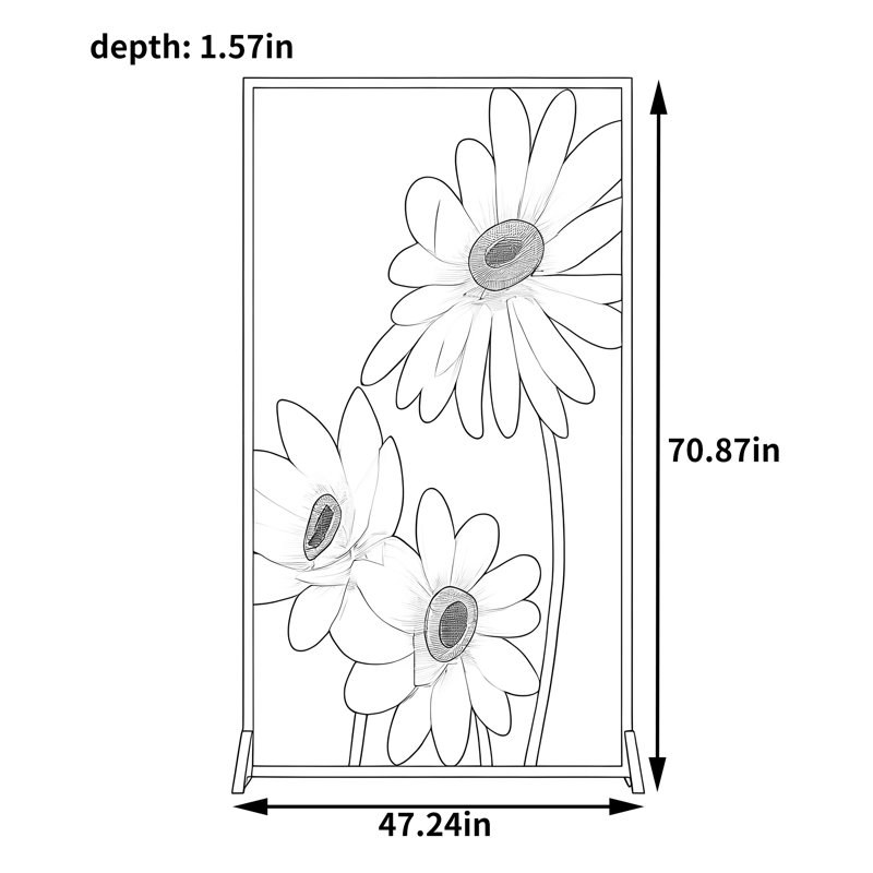 Mathaï, H 70,87 po x l 47,24 po x P 1,57 po