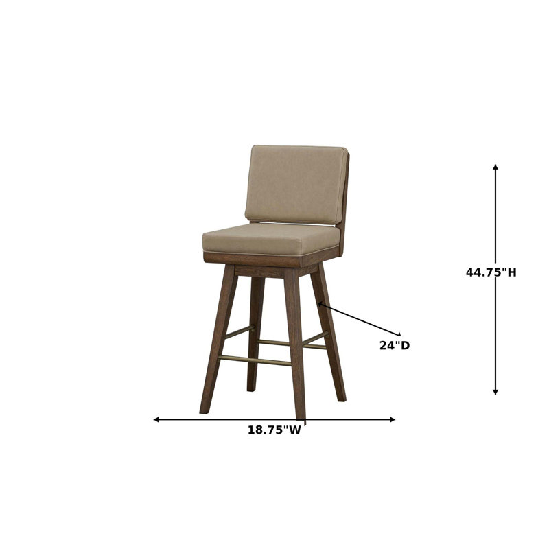 Ensemble de tabourets de bar pivotants en cuir avec mouvement de retour automatique
