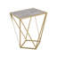 Table d'appoint en verre Creative, couleur or et blanc