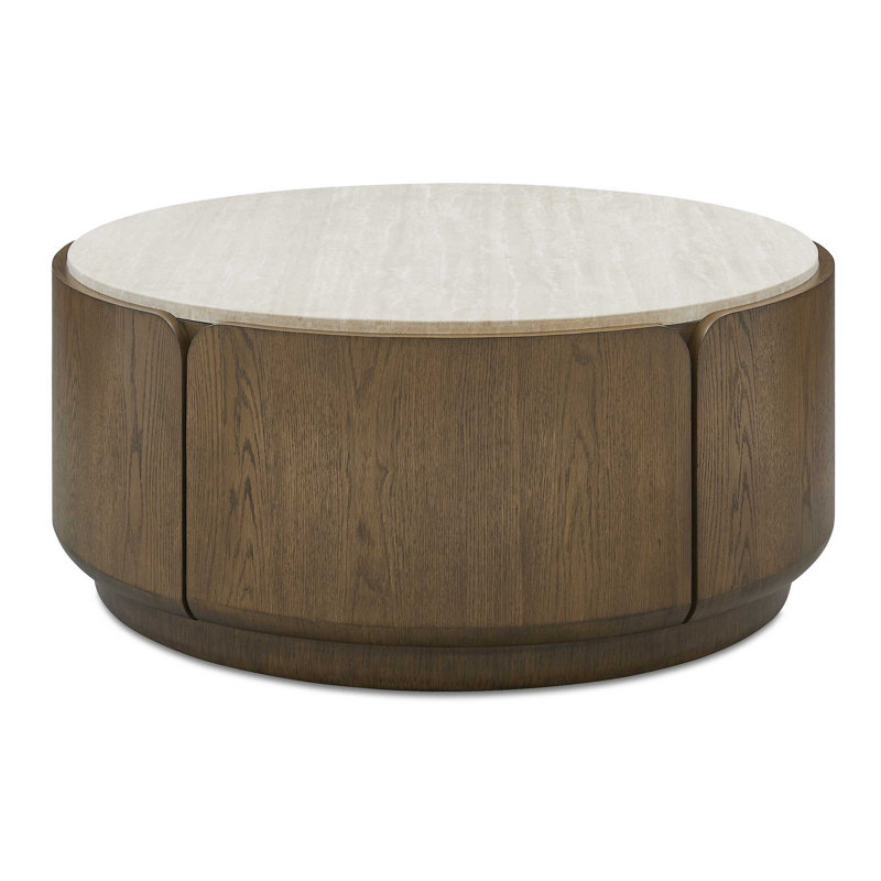 Uttermost Tindall Round Travertine Coffee Table