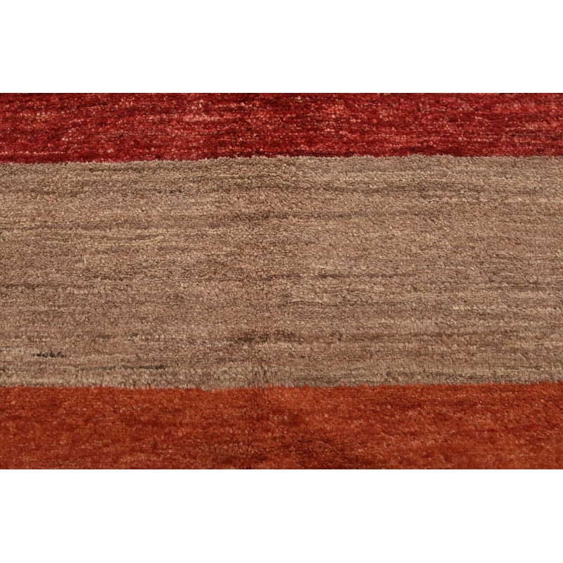 Tapis rouge nouvel âge en laine 8 pi 2 po x 9 pi 4 po Gaidano