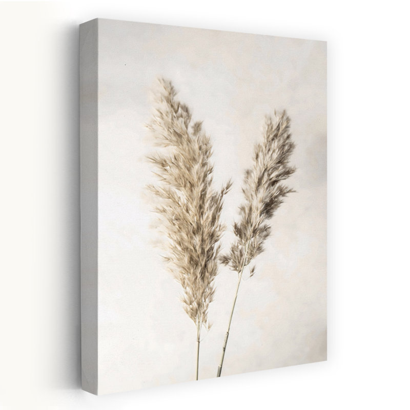 Pampas Grass, art mural contemporain abstrait, H 24 po x l 16 po