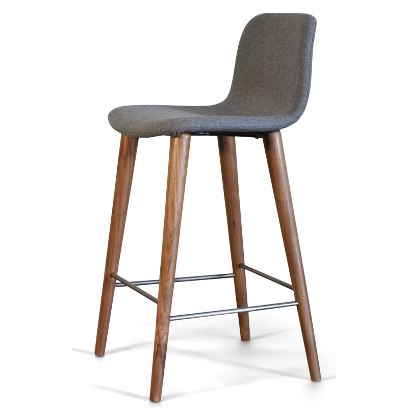 Kattrina Counter Stool, 26" Seat Height, Gray